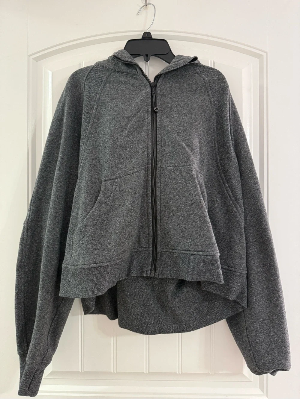 lululemon athletica Dark Gray Hooded Zip Bomber Jacket